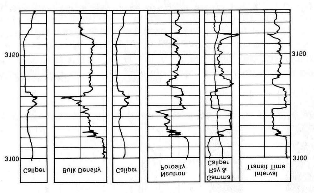 CAPÍTULO 2. PERFILAGEM GEOFÍSICA DE POÇOS 17 registra-se a diferença da vagarosidade entre os dois receptores superiores.
