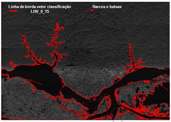 Figura 8: Sobreposição e Comparação Vetor-class. X imagem. Polarização LHV com filtro de frost.