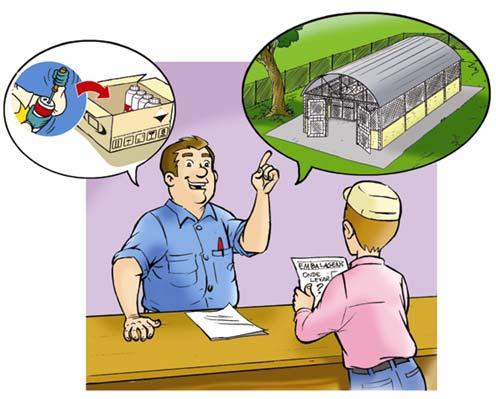 Na ocasião da venda O revendedor deve informar ao agricultor o local onde as embalagens vazias devem ser devolvidas colocando na