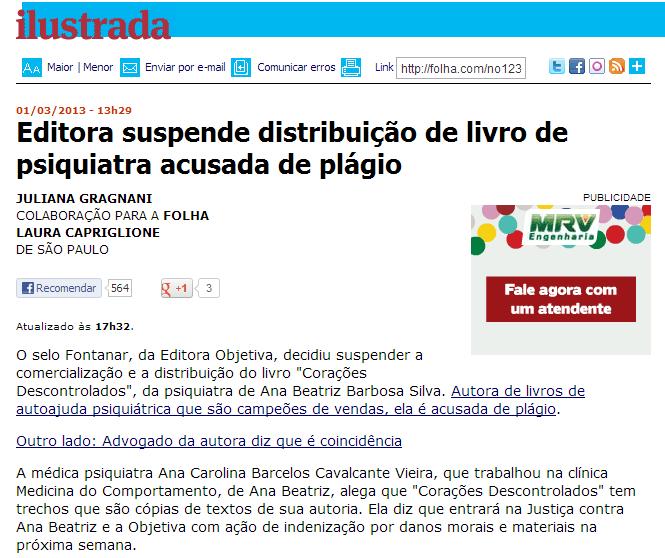 PLÁGIO NO AMBIENTE EDITORIAL ENVOLVE: