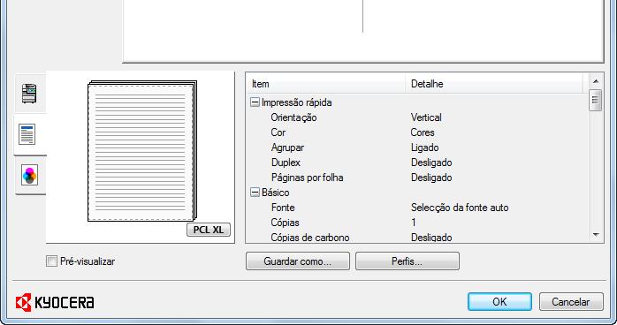 5 Introduza o nome do papel. 6 Clique no botão [Guardar].