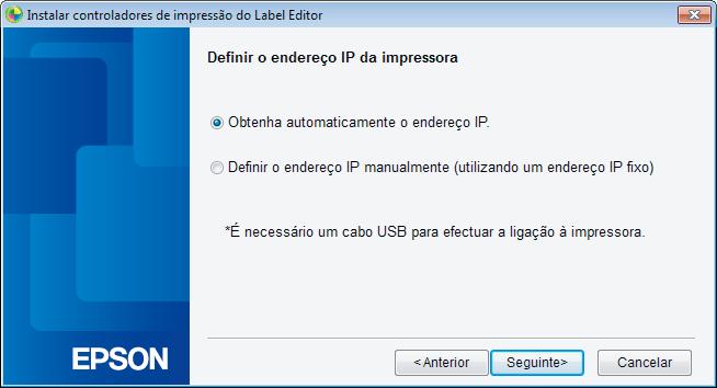 Definições de ligação para estabelecer ligação ao computador 8.