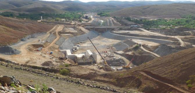 Reservatório Atalho: Em andamento o alteamento da barragem e escavações do túnel da