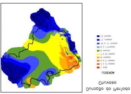 Pela posição geográfica do local de instalação do terminal, podemos obter o nível de sinal irradiado pelo satélite presente nesse local