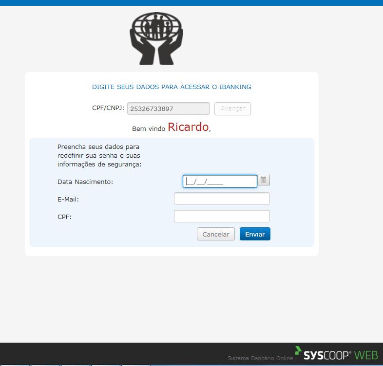 6 Nesta tela o associado deverá preencher os 3 campos: - Data de Nascimento - E-Mail (Corporativo) Ex: seunome@sescsp.org.br, seunome@sp.senac.br ou seunome@fecome