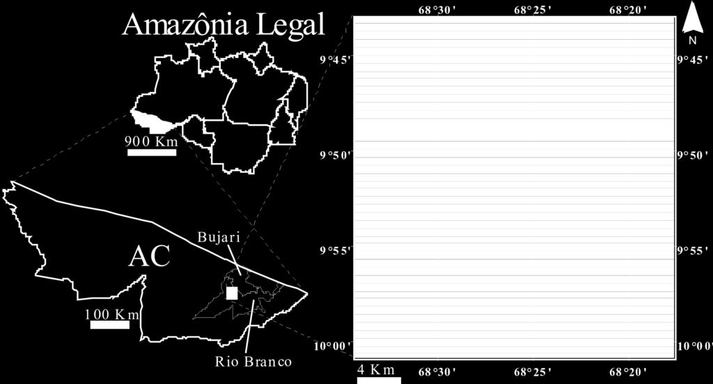 (azimute) X 6 m (alcance) 5m 8 20 km 40º - 71º A imagem ETM+ Geocover/Landsat de 2 de agosto de 1999 (órbita 002/ponto 67) foi utilizada no georreferenciamento do dado SAR.