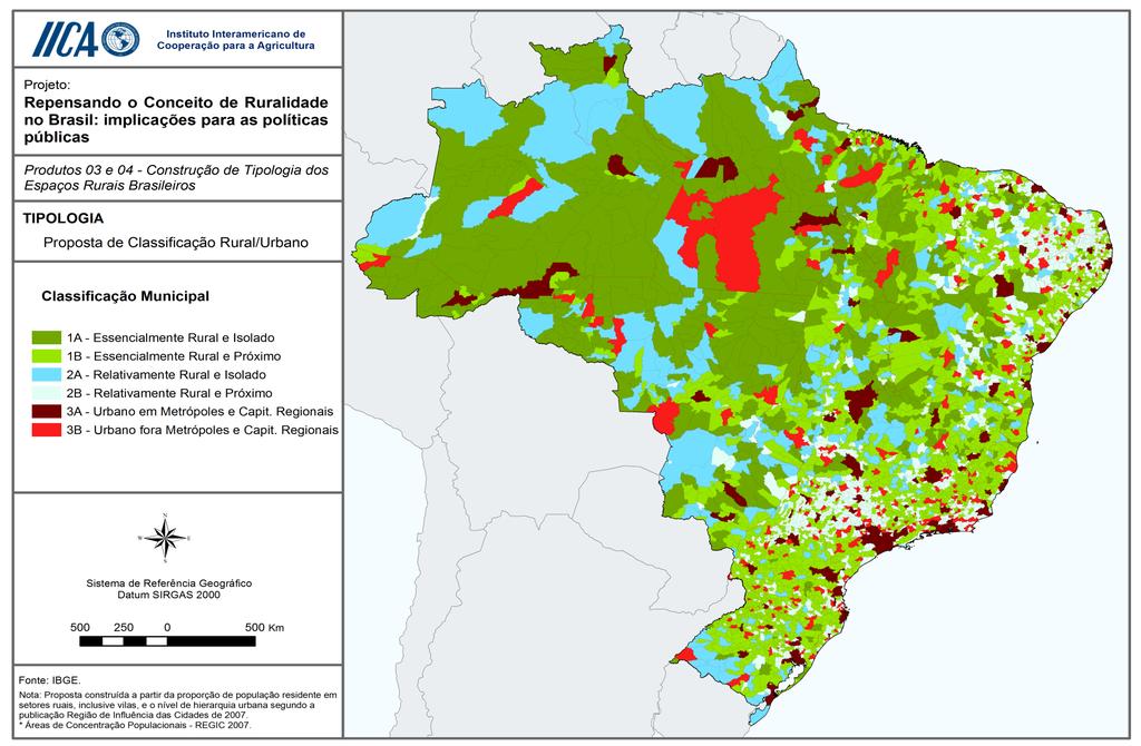Mapa do Brasil rural