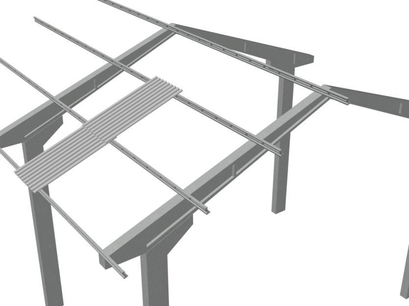 TREFOR PARA TELHAS METÁLICAS E TELHAS DE FIBROCIMENTO ESTRUTURA PRÉ-MOLDADA
