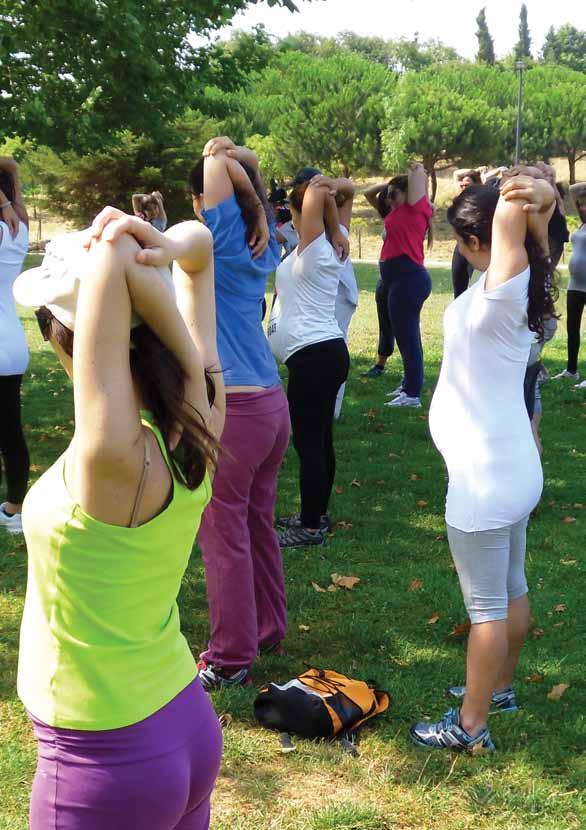 Mães em forma no Parque da Paz