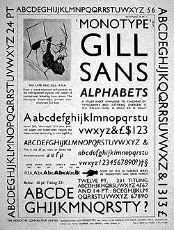 Eric Gill (1882 1940) Para Eric Gill era o difícil jogo entre o claro e o escuro e o contraste entre as linhas finas e grossas que davam a necessária tensão às contraformas, aos espaços brancos.