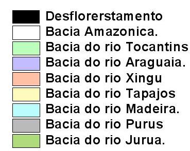 Os dados foram analisados individualmente para as sete bacias por intermédio do software ArcView 3.3 (ESRI, 19