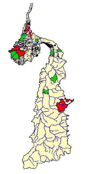 Tabela 1: caracterização da bacia do rio Tocantins Área drenada 380833,8 Km 2 n o de sub-bacias 122 GO, TO, MA, PA n o de municípios drenados 273 Área desflorestada até 2003 49.