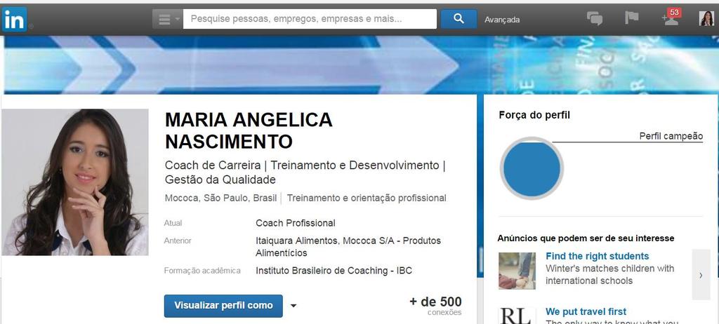 Linkedin Clique na imagem para saber mais Maria Angélica