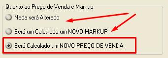 Veja com detalhes a Portaria CAT 75, de 15-05-2008 3- Quanto ao Preço de Venda e Markup, o que será feito: A) (X) Nada será Alterado Permanecerão todos os valores inalterados do item do Estoque.