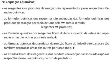 Como escrever uma equação química?