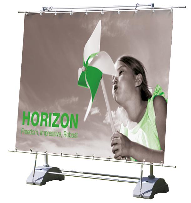 Exterior Banners Horizon Se procura uma solução perfeita para promoções de grandes dimensões, então não procure além do Horizon.