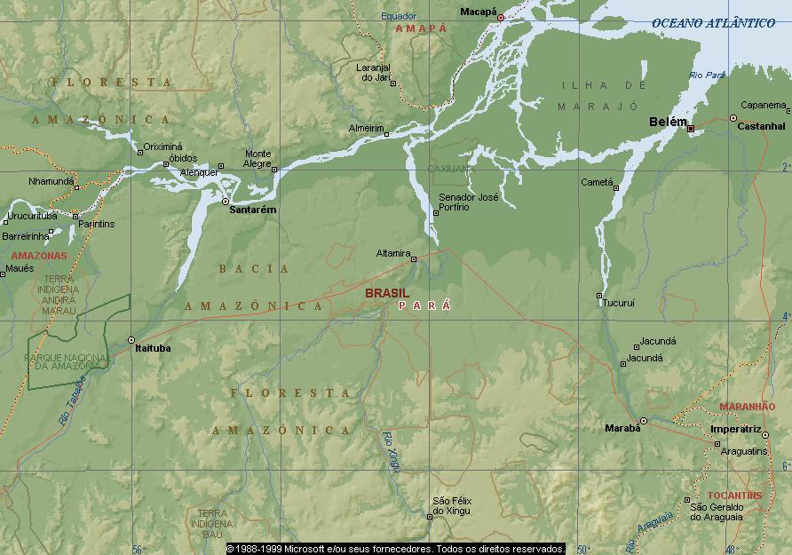 INFOVIA DA ELETRONORTE INFOVIAS PARAENSES Sta Maria V Conde Belém Itaituba Santarém Rurópolis Uruará Altamira Pacajá