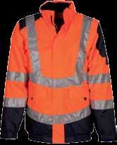 INTERSTATE FLUORCT ORANGE AMARILLO FLUO AMARELO FLUO FLUORCT YELLOW *2 NO SLEEV classe 3 Chaqueta de dos tonalidades y alta visibilidad con bandas 3M para hombre, mangas extraíbles, cremallera de