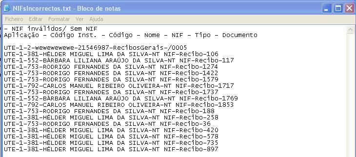 É nesta pasta que é guardado por defeito o ficheiro XML criado.