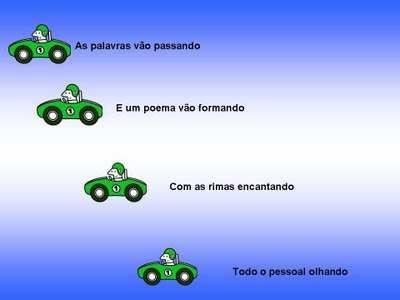 No 1º Ciclo, a fim de criar um ambiente lúdico e atrativo, o professor pode ainda usar um chapéu ou outro adereço, como símbolo do «tempo poético».