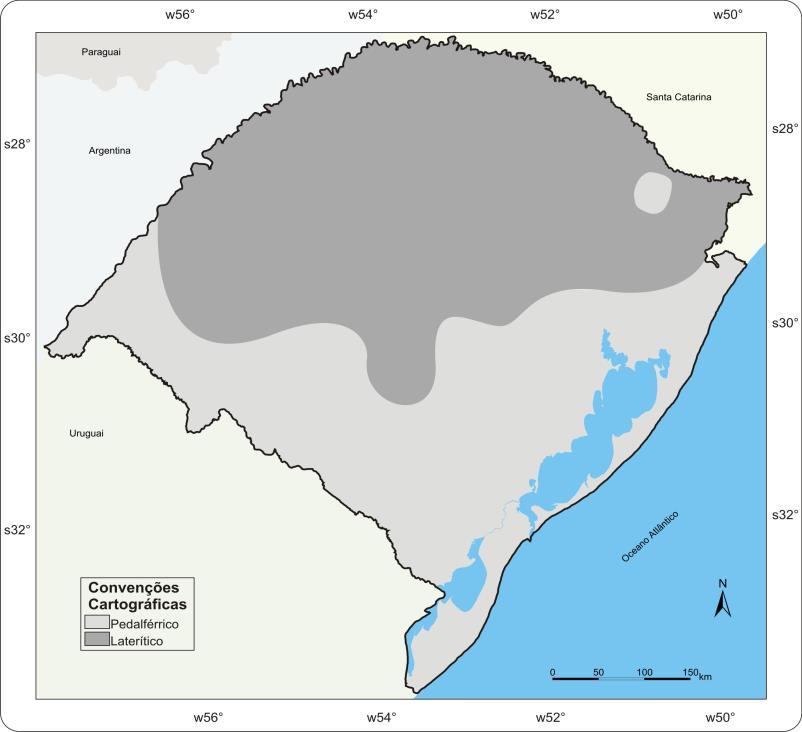 Figura 4: Zoneamento dos solos zonais no Rio Grande do Sul. Fonte: Adaptado de STRECK et al. (2008).