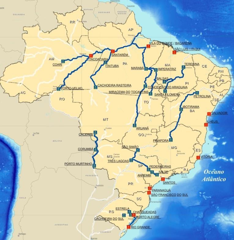 PHE - Elaboração de Estratégias Análise Multicritério Sistemas hidroviários Trechos de rios 1 2a 2b 3 4 5 6 7 8 Amazonas e Solimões Madeira Tapajós e Teles Pires Tocantins Araguaia Parnaíba São