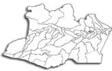 a) Localização da área de estudo no município de Tabatinga,