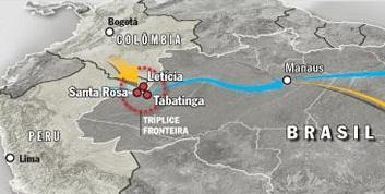 3 Tabatinga como área de estudos fronteiriços O município de Tabatinga localiza-se no Estado do Amazonas - Brasil, situado à margem esquerda do rio Solimões (04 15' 09" S/ 69 56' 17" O), região