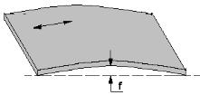Baseado na Norma NBR 11889 Tabela 12 EMPENO LATERAL DE CHAPA GROSSA COM BORDA APARADA O empeno lateral, para chapa grossa com borda aparada, é medido conforme figura ao lado.