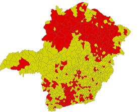 2002 2003 2004 2005 2006 2007 2008 2009 2010 2011 2012 Figura 8 - Mapas dos clusters do Índice de Moran Local LISASig, Minas