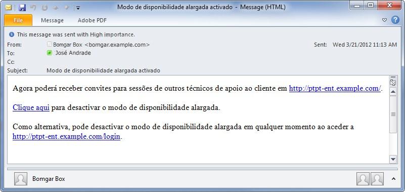 Ao enviar um convite, poderá convidar colegas membros da equipa; caso seja permitido, também poderá convidar técnicos de apoio ao cliente de equipas ou Embassies às quais não pertence.