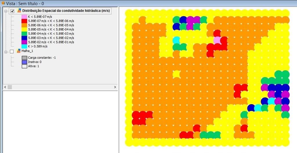 59 Figura 25 Distribuição espacial da condutividade hidráulica horizontal calibrada (m/s) Fonte: Elaborado pelo autor 4.