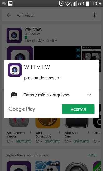 4. Conectando o smartphone na rede Wi-Fi do boroscópio a. Ligue o boroscópio através da chave liga-desliga (8).