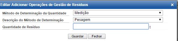 quantidade, o método de determinação e