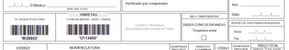 Os campos Isento ou Não Isento têm de se encontrar assinalados de acordo com estatuto do utente quanto à dispensa ou obrigatoriedade de pagamento