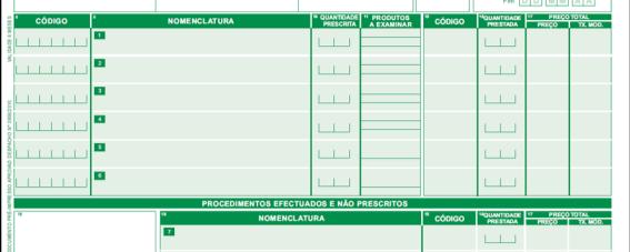 Regras de Preenchimento da Prestação A Identificação do exame/tratamento, da quantidade prestada, do valor da prestação e da taxa moderadora aplicada O prestador convencionado terá de colocar na