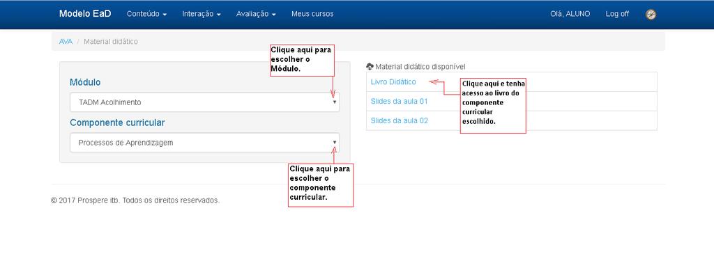 livro e dos slides da aula do componente curricular escolhido, conforme