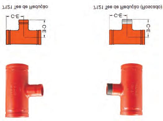 30 www.alvenius.ind.br MODELO 7121 TEE DE REDUÇÃO As conexões com extremidades ranhuradas de ferro dúctil são feitas de acordo com as normas ASTM A536 Gr. 65-45-12 e/ou ASTM A395 Gr. 65-45- 15.
