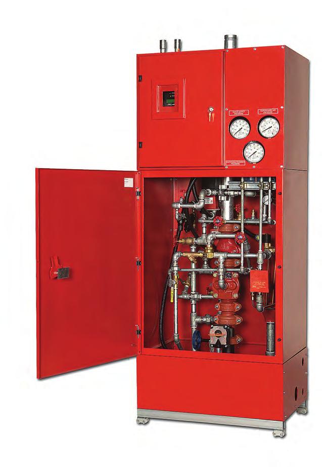 97 Válvulas e Dispositivos: Sistemas de Dilúvio e Pré-Ação RED-E-CABINET Pacotes Integrados de Combate a Incêndio O Red-E Cabinet é um pacote pré-montado de válvulas de combate a incêndio montado