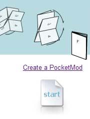 criar PocketMod`s a partir de modelos, a segunda opção permite a criação de PocketMod`s a partir de documentos em formato PDF com oito páginas. A.