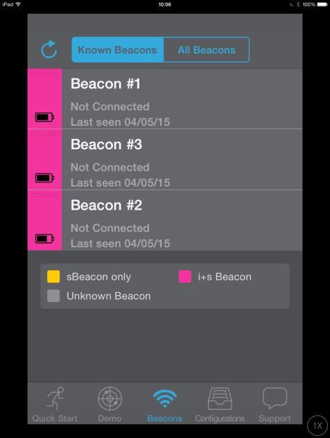 37 Figura 13 Aplicativo Beeks para ios Ao selecionar um Beacon na lista exibida na Figura 13, são exibidas as informações básicas do Beacon como pode-se visualizar na