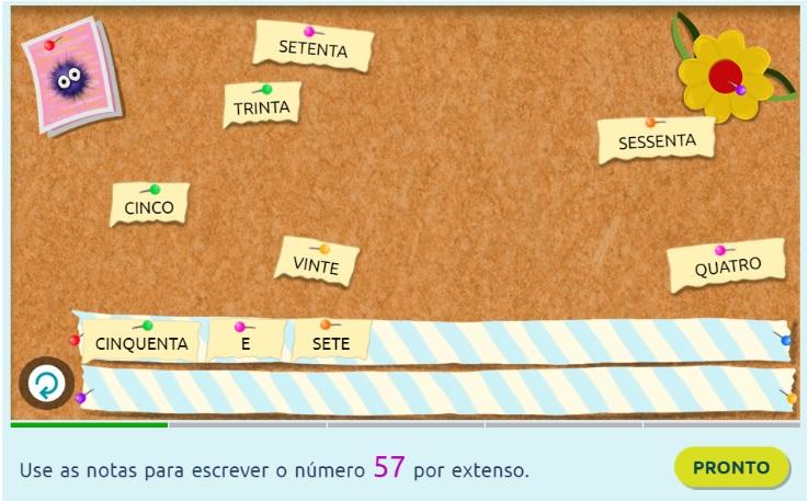 8 E. Identifique o E e arraste para a faixa após o cinquenta P e rgunt e : Qual a próxima palavra? Sete. P e rgunt e : Como soletramos 7? S-e-t-e.