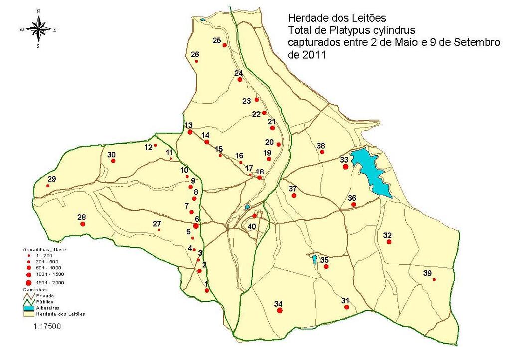 Maio-Setembro 2011 (40 armadilhas) 13 4º