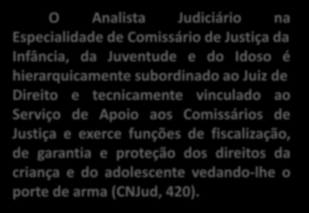 Serviço de Apoio aos Comissários de Justiça e exerce funções de fiscalização, de garantia