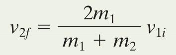 (9-68) o o o Alvo pesado, v 1f = v 1i, v 2f = 0: o primeiro objeto ricocheteia com a mesma velocidade escalar