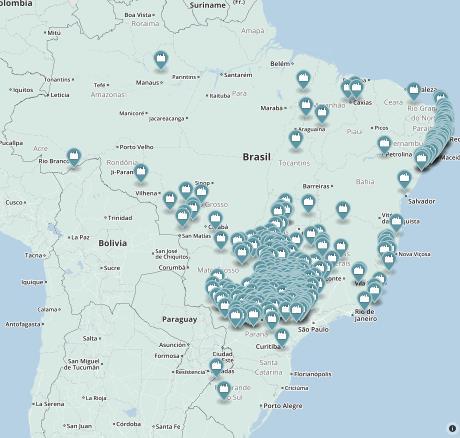 7.9 - Outras informações relevantes Mapa da produção de açúcar no Brasil Fonte: Nova Cana Preço e consumo O consumo de açúcar no Brasil tem se mantido em um patamar estável, variando de 11,7 milhões