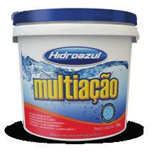 Embalagens de 1 kg, 10 kg e 50 kg. DOSAGEM PARA DESINFECÇÃO DE ÁGUA DE PISCINA: Condicionamento: 2 g para cada 1.000 litros diariamente, durante 4 semanas.