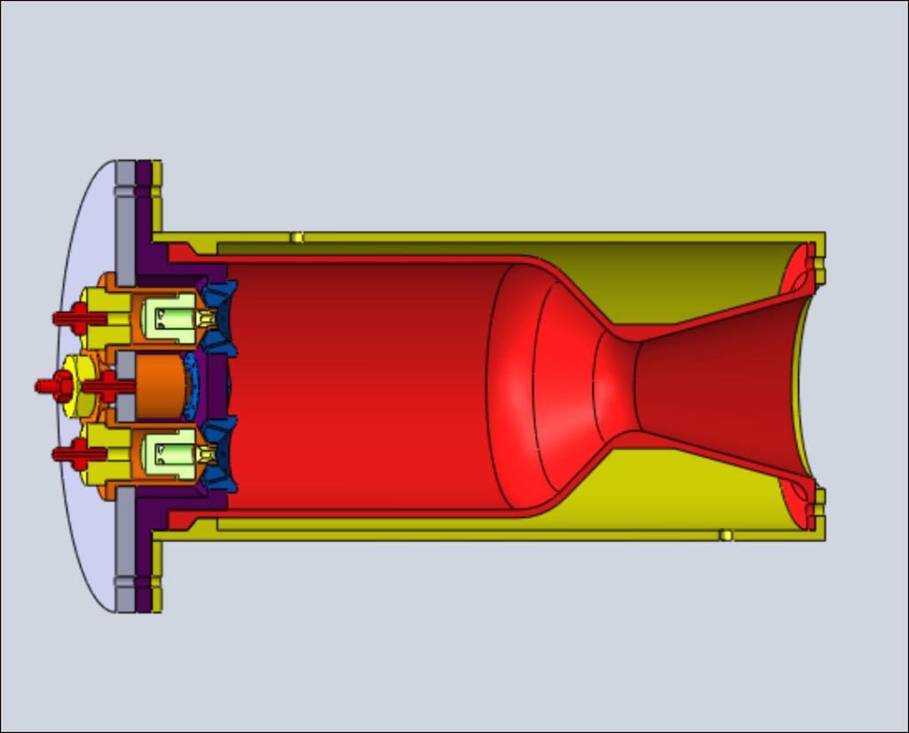 Motor RE-500 Em desenvolvimento sob contrato com o SENAI Empuxo = 5 kn Propelentes = Oxigênio Líquido e Bio