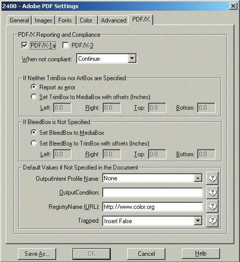 7. No botão PDF/X o programa verifica se o arquivo PDF foi construído dentro das normas ISO para a indústria gráfica.