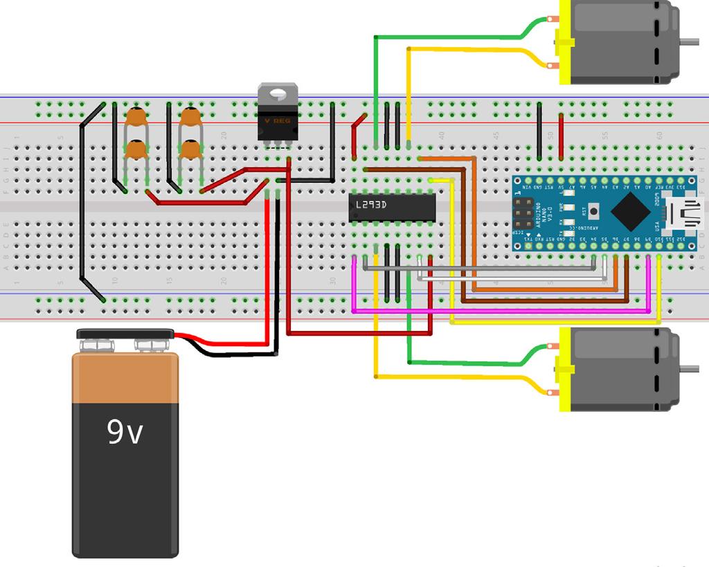 Montando o Hardware Com o Arduino desconectado,